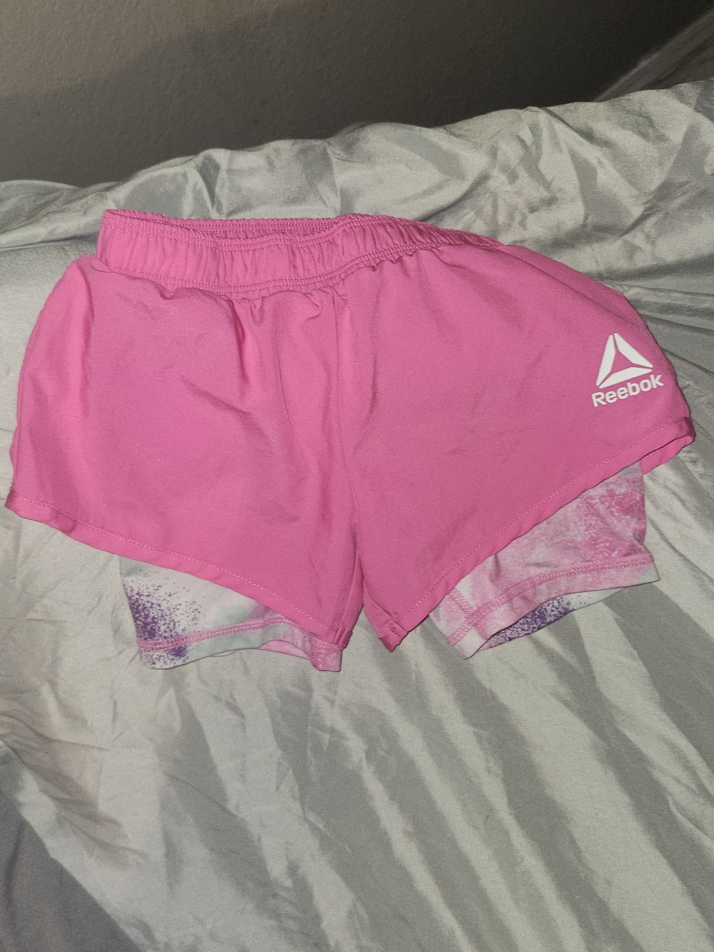 Reebok Pink Women's Athletic Layered Shorts